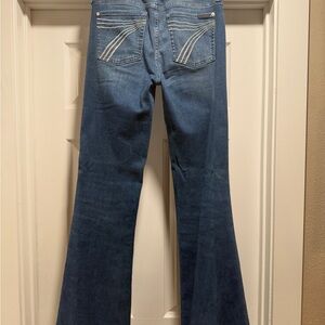 7 For All Mankind Dojo Dark Blue Flare Jeans